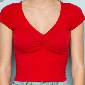 Brandy Melville red Gina top